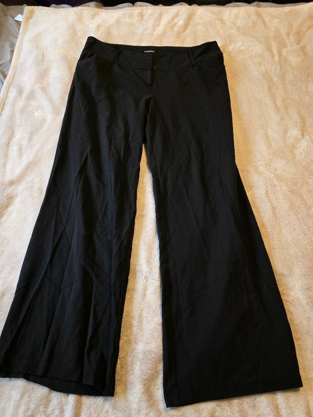 Worthington Wearever Black Wide Leg Dress Pants Women's Size 16 Work Trousers